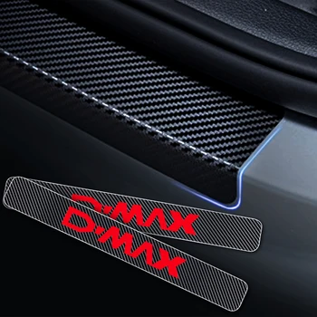 4D Fibra de Carbon Autocolant Pentru Isuzu D-MAX Masina Glafuri Usi Autocolante Auto Prag de Ușă Placă de Intrare Garda Accesorii Auto 4buc
