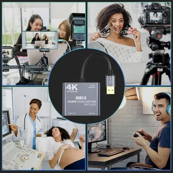 4K, 1080P USB 3.0 la HDMI Audio Video Game Capture Card Cu Buclă Full 1080p 60 de Înregistrare Prin intermediul DSLR camera Video