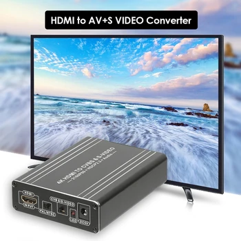4K 60Hz HDMI la RCA-SVIDEO Video Converter AV CVBS Compozit, S-Video Adaptor pentru Laptop, Proiector Joc de