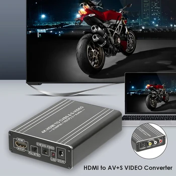 4K 60Hz HDMI la RCA-SVIDEO Video Converter AV CVBS Compozit, S-Video Adaptor pentru Laptop, Proiector Joc de