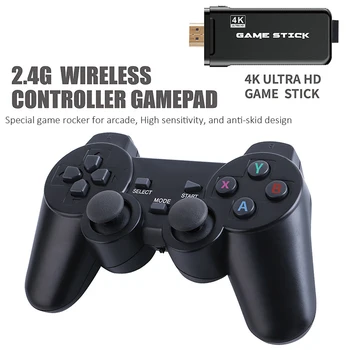 4K HD TV Consolă de jocuri Video 2.4 G Dublu Wireless Controller pentru GBA/CPS/PS1 10000 de Jocuri Clasice Retro Joc de Consola de Ieșire HD