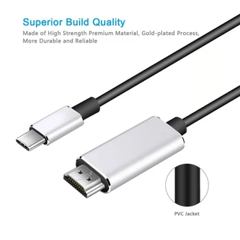 4K USB Tip-C pentru Cablu HDMI Adaptor Converter Pentru iPad Samsung S10 S9 S8 Note10 Laptop Monitor TV