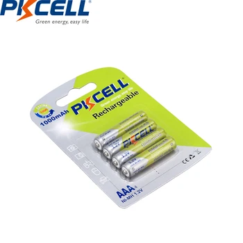 4PACK/16Pcs PKCELL 3A 1000MAH 1.2 v NIMH baterii AAA Baterie reîncărcabilă baterie AAA până la 1000 de cicluri pentru jucarii camera