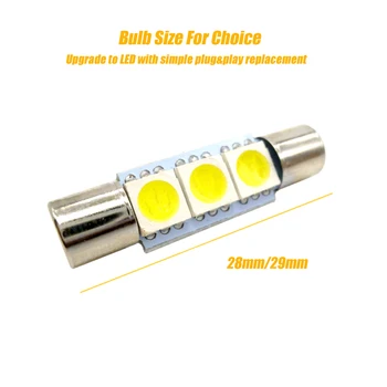 4x 28mm 29mm C5W LED Lampă Bec 6614F 6612F Pentru Interioare Auto Oglinda Parasolar Cupola de Lumini Hartă