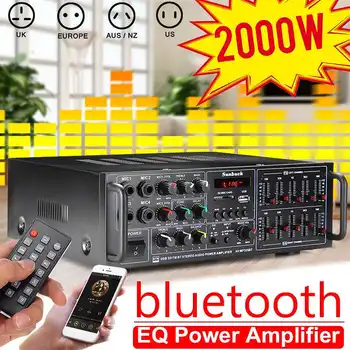 5.0 bluetooth 2 Canal 2000W Home Theater Amplificatoare Stereo USB AV Amp FM MP3 de Control de la Distanță de Sprijin 4 Micro