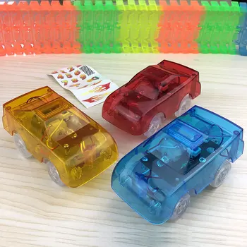 5.2 CM LED Mașini Pentru Strălucire Pista de Curse Electronice Mașină de Jucărie Intermitent Copil de cale Ferată Luminos Magic Piesa Auto Brinquedos
