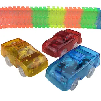 5.2 CM LED Mașini Pentru Strălucire Pista de Curse Electronice Mașină de Jucărie Intermitent Copil de cale Ferată Luminos Magic Piesa Auto Brinquedos