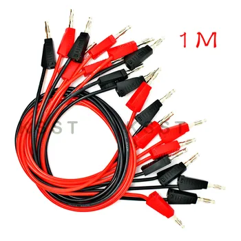 5 black Red 50cm 1m TL090 4mm Banana Plug 16AWG cablurile de probă care pot fi Stivuite Banana Plug de Înaltă Tensiune Cablu de Testare de Testare Conduce Conector