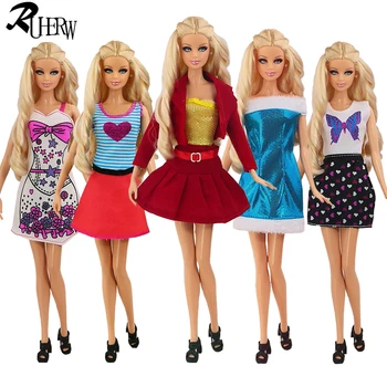 5 buc / lot de Moda Frumoase haine pentru barbie papusa 5 stil rochie casual pentru tine