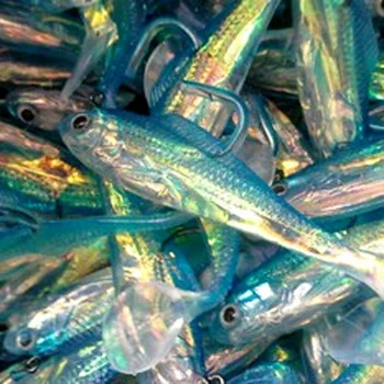 5 buc/pachet 15g/105mm culoare albastru pescuit jig moale nada de pescuit pe mare duce de pește T-coada de Simulare de pescuit momeală artificială nada