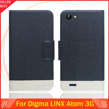 5 Culori Calde! Digma LINX Atom 3G Caz Telefon cu Capac din Piele,Pret de Fabrica Protecție Completă Flip Stand Piele Coajă de Telefon de Cazuri