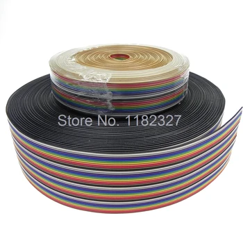 (5 metri/lot) Culori Plate Panglica de sârmă de Cablu 40P cablu panglică 1.27 MM Pas 5000mm Dupont Linie Diy Kit