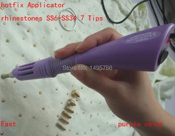 5' Rapidă De Căldură ! 1 buc/lot violet Hot fix Aplicator bagheta Arma pentru Remediere rapidă Pietre de fier pe cristale diy tooles gratuit shippment