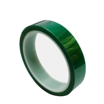 5 Role Latime 30mm x 33m animale de COMPANIE verde film de silicon de înaltă temperatură bandă adezivă,Verde Poliester Banda de Acoperire cu Pulbere de Înaltă Temperatură