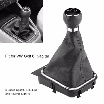 5 trepte de Viteză Auto Gear Shift Knob Gearstick Gaiter Boot Kit Pentru VW Golf 6 MK5 MK6 Jetta 2005 2006 2007 2008 2009 2010 2011 perioada 2012-