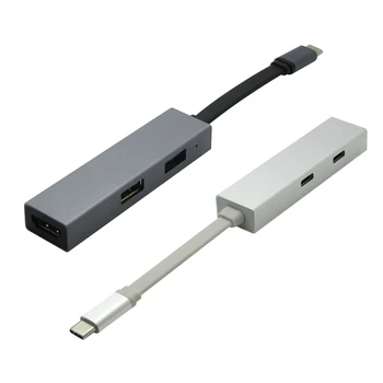 5 în 1 USB-C USB 3.1 Tip C HUB cu 4K HDMI + 2 Tip C PD Adaptor de Încărcare + 2 Port USB 3.0 Hub pentru MacBook Pro