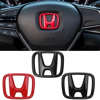 50*40 MM ABS Volan Masina Centru Emblema Autocolant Pentru Honda Accord Odyssey CRV Pilot Civic Oraș Insight Inspira Decor