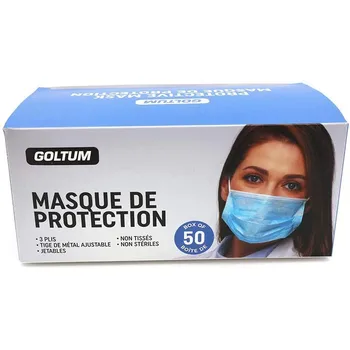 50 Buc Non-țesute Masti 3 Straturi Anti-praf de Unică folosință în condiții de Siguranță Respirabil Fata de Gura, Masca de Adult Ureche Filtru de Buclă Măști de Protecție #M3