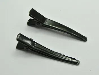 50 Negru Dinte Aligator Clipuri de Păr 45mm cu Dinți Arcuri
