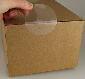 500 coli/rola de 1 inch autocolante transparente papetărie pentru sigilare plicuri și pungi/cutii de cadouri, cutii comerciale