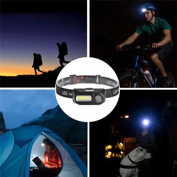 5000LM USB reîncărcabilă LED COB + XPE Noaptea de Funcționare Lampă de Cap Far Lanterna pentru Pescuit, Camping Utilizare Baterie 18650