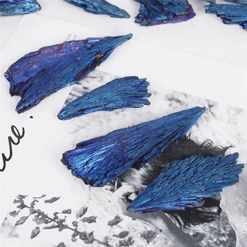 500g Naturale Turmalina Neagra Prime Minerale Placare Culori Albastru Pietre Specimen de Cristal Coada Decor Acasă