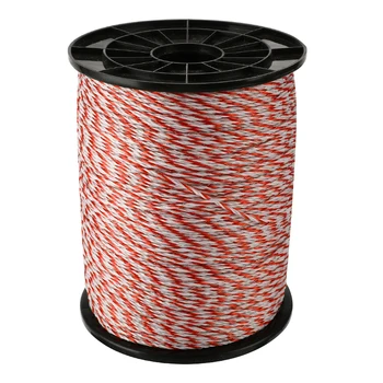 500M Rola Gard Electric Frânghie Alb Rosu Polywire cu Oțel Poli Frânghie pentru Calul Animal de Scrimă Ultra Sârmă de Rezistență Scăzută