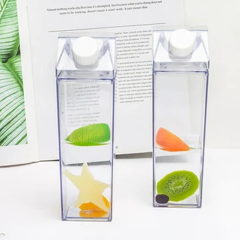 500ML Sticla de Apa BPA Free de Plastic Clar Lapte Cutie de Carton Transparent Sport în aer liber, de Călătorie Suc de Băut Cupa Drinkware