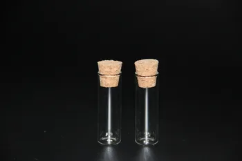 500pcs 13*40mm 2.5 ml Pahar Gol Transparent Clar Sticle Cu Dop de Plută Flacoane de Sticlă Borcane de Depozitare Sticle DIY Tub de Testare Borcane
