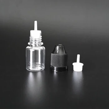 500pcs 5ml de COMPANIE E Lichid Ac sticlă Goală de Plastic Dropper Sticla cu Capace de protecție pentru copii