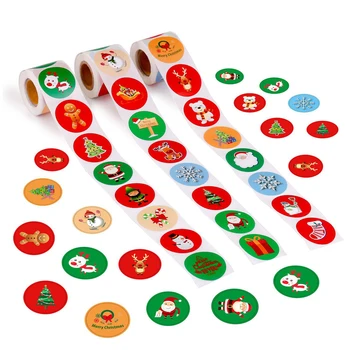 500pcs Decor Autocolante de Crăciun în Ziua de Crăciun Desene animate Etichete Pentru Copii Cadou Adeziv Tag Impermeabil Pentru Papetărie Sticke