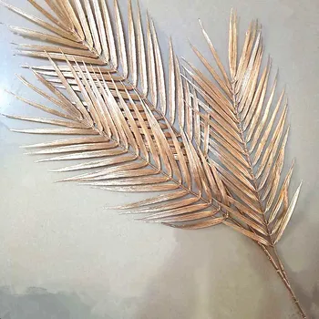 50CM 70CM Artificiale de Aur Frunze de Palmier Coroană de Crăciun Material Fals Plante Ramură Aranjament de Flori Decor Acasă Accesorii