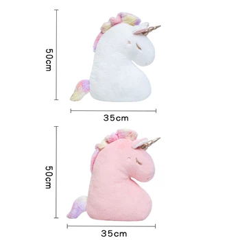 50cm Drăguț Moale de Pluș Unicorn Perna Jucărie Drăguț Umplute Animale de Pluș Roz, Alb-Perna Perne Copii Fete Cadou Decor Acasă