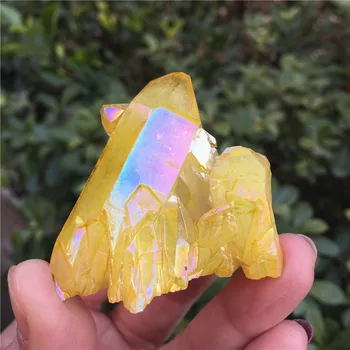 50g Aura Cluster de Cristal Înger Aura Titan Cristal de Cuarț de Curcubeu Uimitoare Specimen Minerale Reiki de Vindecare Chakra Acasă