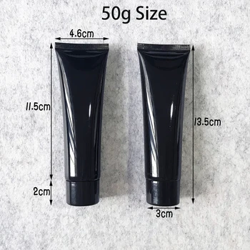 50ml Plastic Negru Cosmetice Crema Stoarce Recipient 50g Facial Demachiant Lotiune Tub Gol de Călătorie de Ambalare Sticla Transport Gratuit