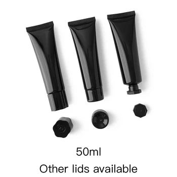 50ml Plastic Negru Cosmetice Crema Stoarce Recipient 50g Facial Demachiant Lotiune Tub Gol de Călătorie de Ambalare Sticla Transport Gratuit