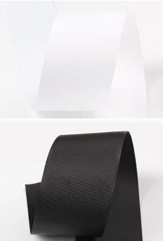 50mm Simplu Panglici Grosgrain poliester BRICOLAJ, articole pentru acoperirea capului îmbrăcăminte accesorii alb negru 10yards ( 9meters )/lot manual bowknot DIY