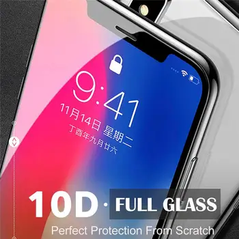 50pcs 10D Ecran de Sticlă Protector Pentru iPhone 12 11 Pro Max XS X 8 7 6S Plus SE2 Acoperire Completă Capac Sticla Film Pe Pro 12
