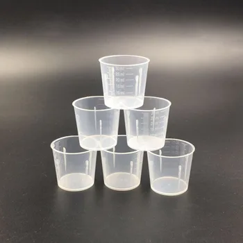 50pcs 30ml Plastic Absolvit Cupe Scară de Măsurare Cupe Transparente, Laborator, Lichid, Recipient pentru Amestecare Vopsea Pata Rășină Epoxidică