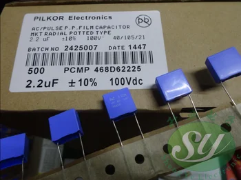 50PCS BC PILKOR MKT 2.2 uf/100v P10MM albastru film condensator VISHAY 225/100V 2u2 225 100V pilkor 2.2 UF/100V