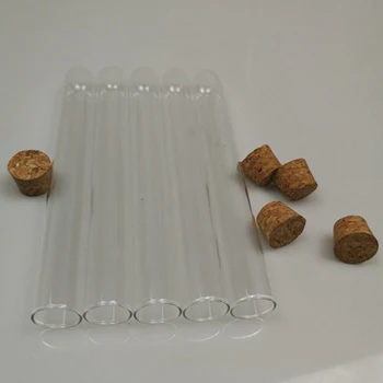 50Pcs de Laborator Test de Plastic Tub de 15 ml cu dop de Plută 15X150Mm Laborator Școlar de Educație Consumabile