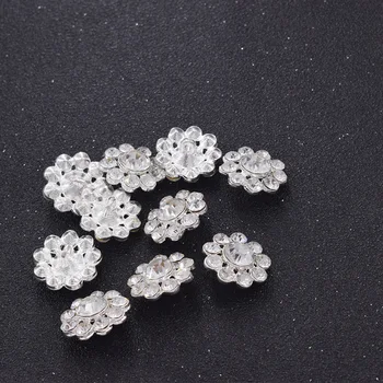 50pcs/lot 20 mm forma rotunda floare de îmbrăcăminte cristal butoane decoratiuni pentru nunta pietre aplicatii pentru îmbrăcăminte Coase pe
