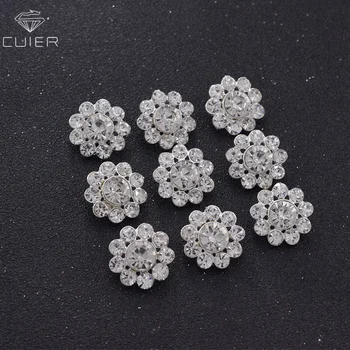 50pcs/lot 20 mm forma rotunda floare de îmbrăcăminte cristal butoane decoratiuni pentru nunta pietre aplicatii pentru îmbrăcăminte Coase pe
