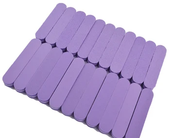 50Pcs/Lot Mini pile de Unghii Buffer 100/180 Violet Șlefuire Lavabil pilă de unghii Burete Profesional Nail Buffer Șmirghel Instrumente de Artă