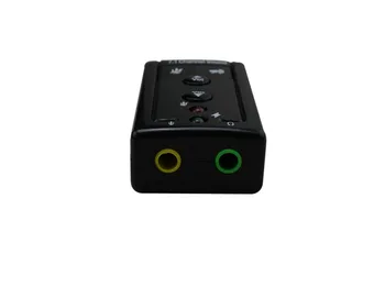 50pcs/lot Nou Negru USB 2.0 Virtual pe 7.1 Canale Audio placa de Sunet Adaptor 3D pentru Desktop, Notebook, plăci de sunet