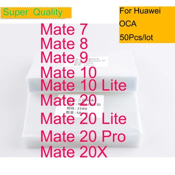 50pcs/Lot OCA Optical Clear Adeziv pentru Huawei Mate 7 8 9 10 20 Lite Pro OCA Lipici ecran Tactil de Film de laminare Reparații Pereche 20X