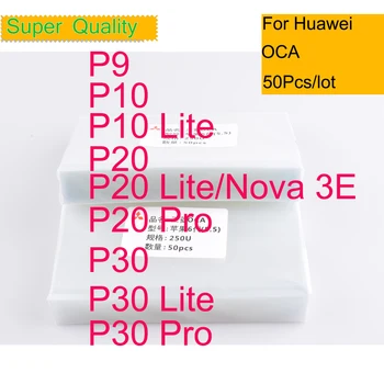 50pcs/Lot OCA Optical Clear Adeziv pentru Huawei P9 P10 P20 P30 P40 Lite Pro OCA Lipici ecran Tactil de Film de laminare de Reparare