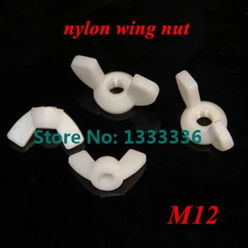 50pcs M12 Aripa Nuci DIN315 Strângeți cu Mâna Nailon Piuliță Wingnut Piuliță Fluture Lingou de Plastic Thumb nut