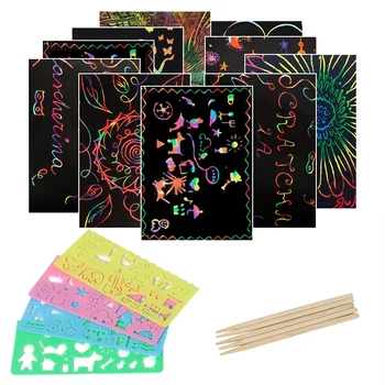 50pcs Magice pline de culoare Zero Picturi Carte de Hârtie Creative DIY Arta Desene de Colorat, Cărți de Pictură pentru Copii Jucarii de Cadouri de Ziua de nastere