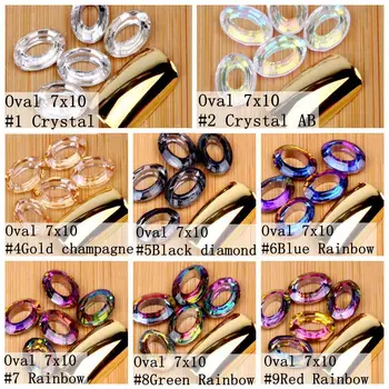 50pcs/pachet Formă de Inel unghi inele pahar Gol de cristal Cabochom Ambarcațiuni accesorii bijuterii Unghii DIY articole de Îmbrăcăminte Rochie Decor